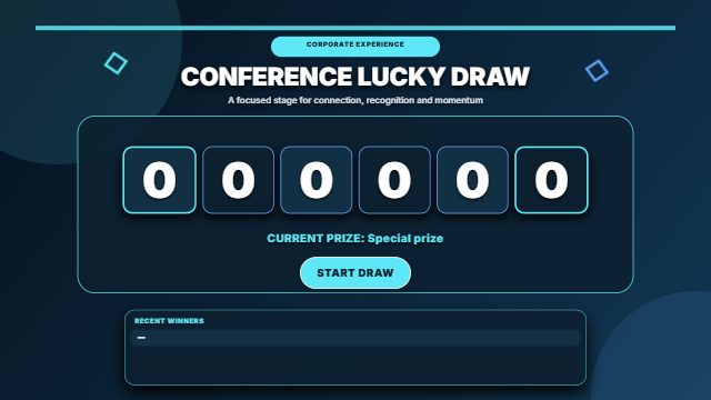Modern conference · Random draw