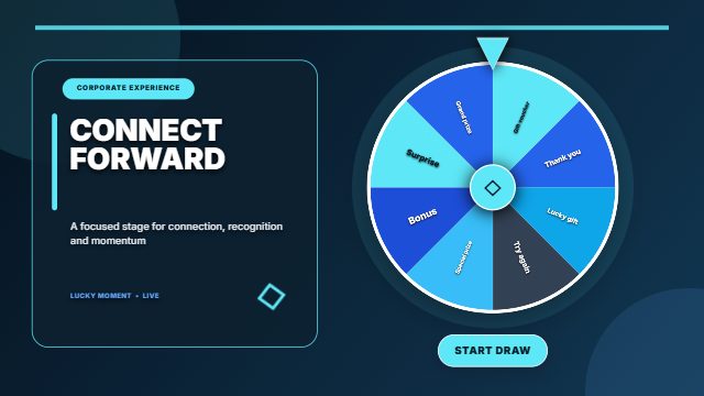 Modern conference · Prize wheel