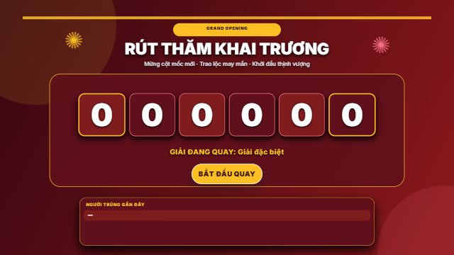 Khai trương hồng phát · Quay số