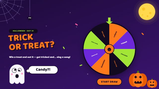 Try the Trick or Treat wheel