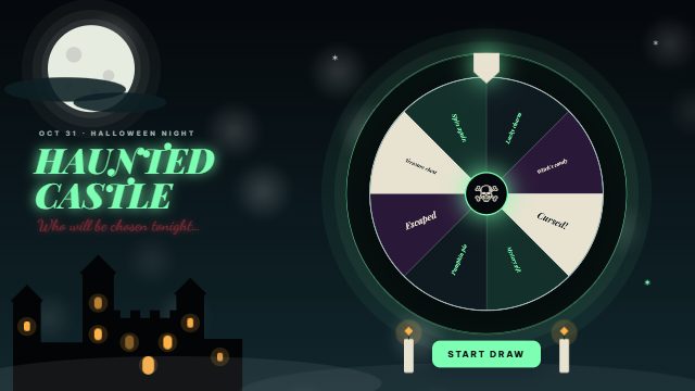 Try the Haunted Castle wheel