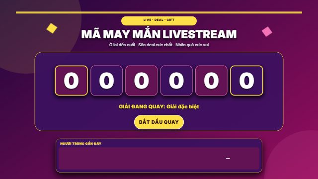 Livestream chốt đơn · Quay số