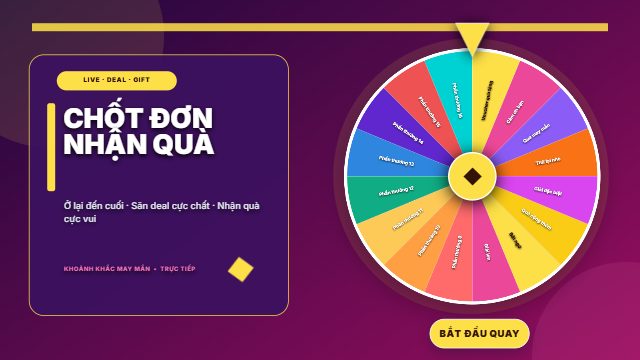 Livestream chốt đơn · Vòng quay