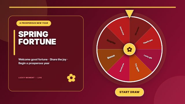 Spring fortune · Prize wheel