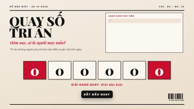 Tạp chí Nàng 20/10 · Quay số