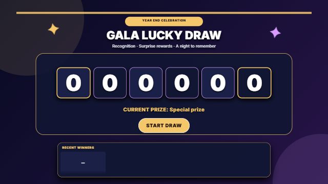 Golden gala · Random draw